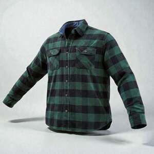Jachs MFG Heritage Flannel Shirt Green Black Plaid Size L